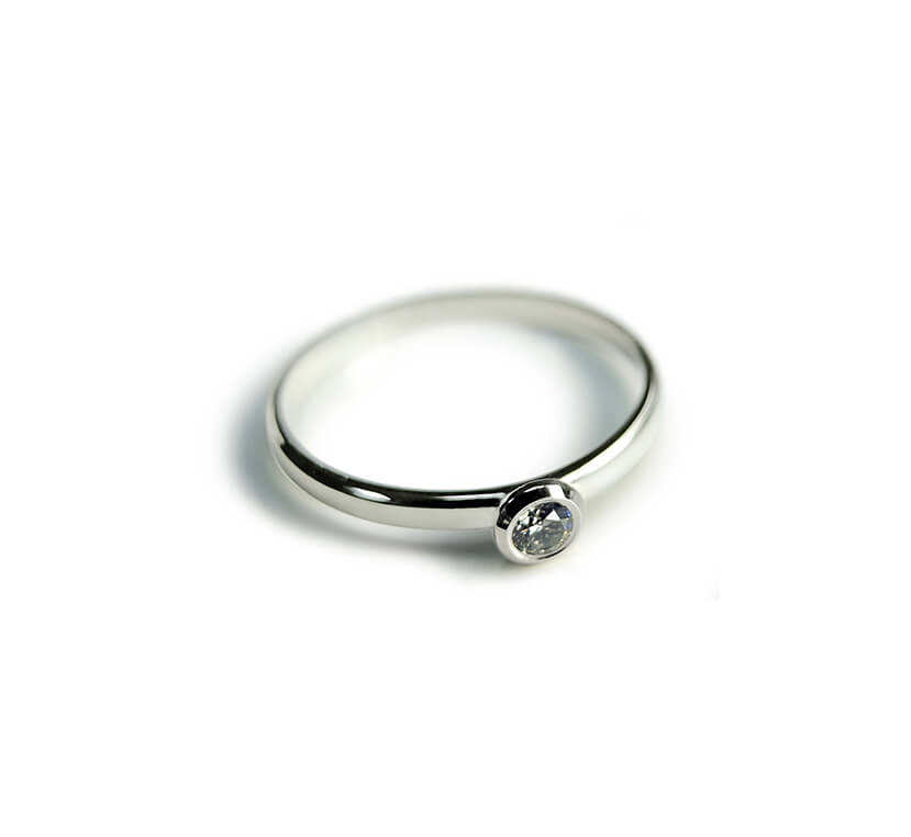 Ring with a diamond